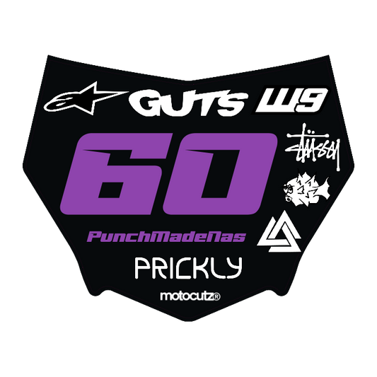 CUSTOM MOTOCUTZ FRONT PLATE DECAL