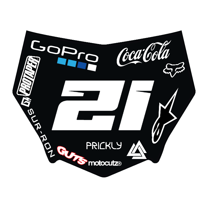 CUSTOM MOTOCUTZ FRONT PLATE DECAL