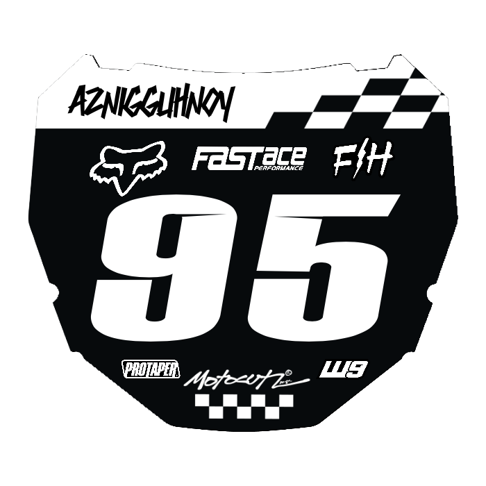 CUSTOM ODI NUMBER PLATE DECAL
