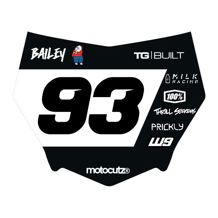 CUSTOM MOTOCUTZ FRONT PLATE DECAL