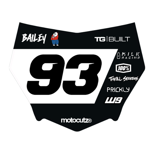 CUSTOM MOTOCUTZ FRONT PLATE DECAL