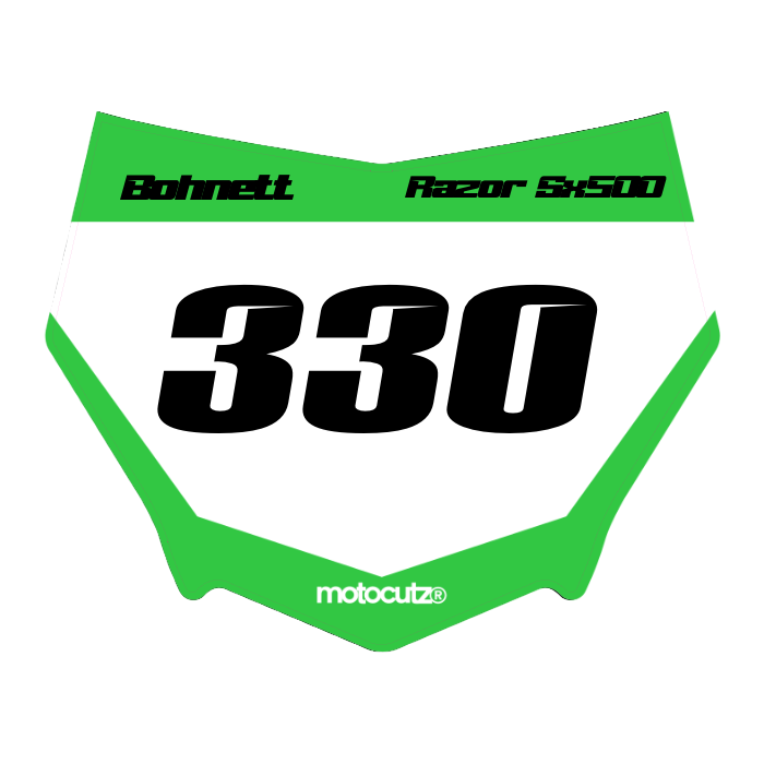 CUSTOM MOTOCUTZ FRONT PLATE DECAL