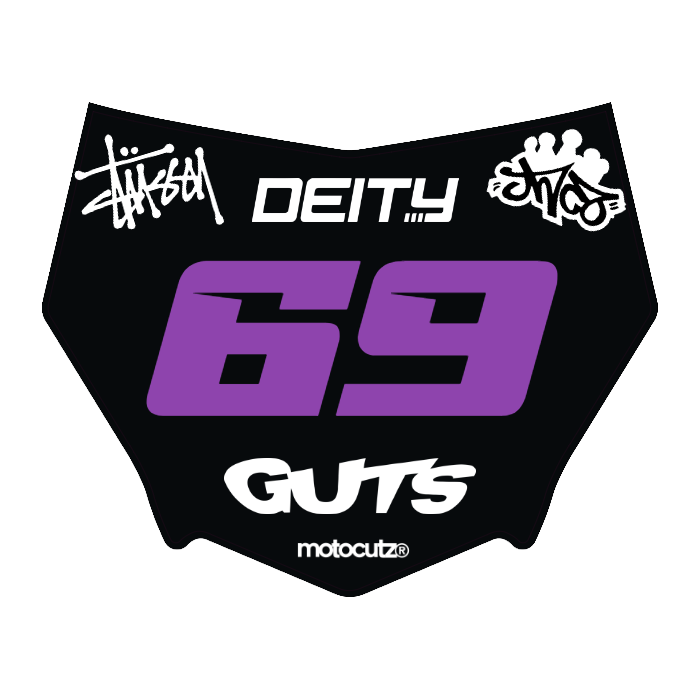 CUSTOM MOTOCUTZ FRONT PLATE DECAL
