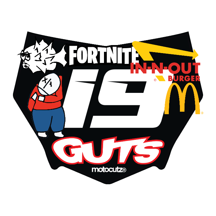 CUSTOM MOTOCUTZ FRONT PLATE DECAL