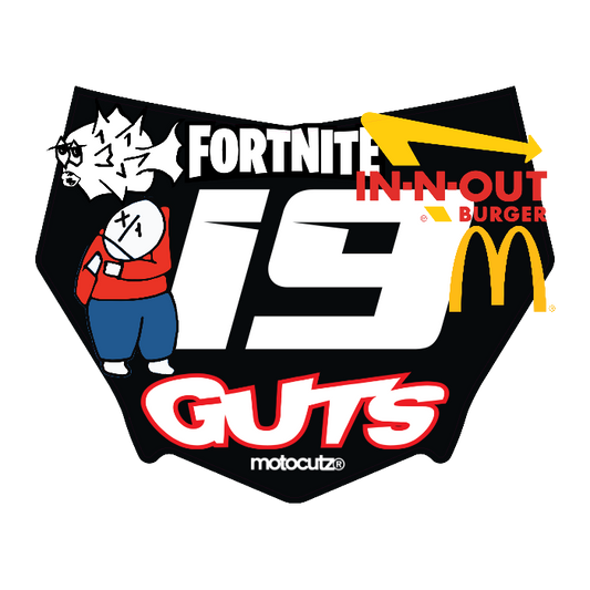 CUSTOM MOTOCUTZ FRONT PLATE DECAL