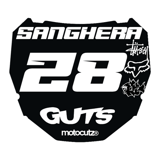 CUSTOM ODI NUMBER PLATE DECAL