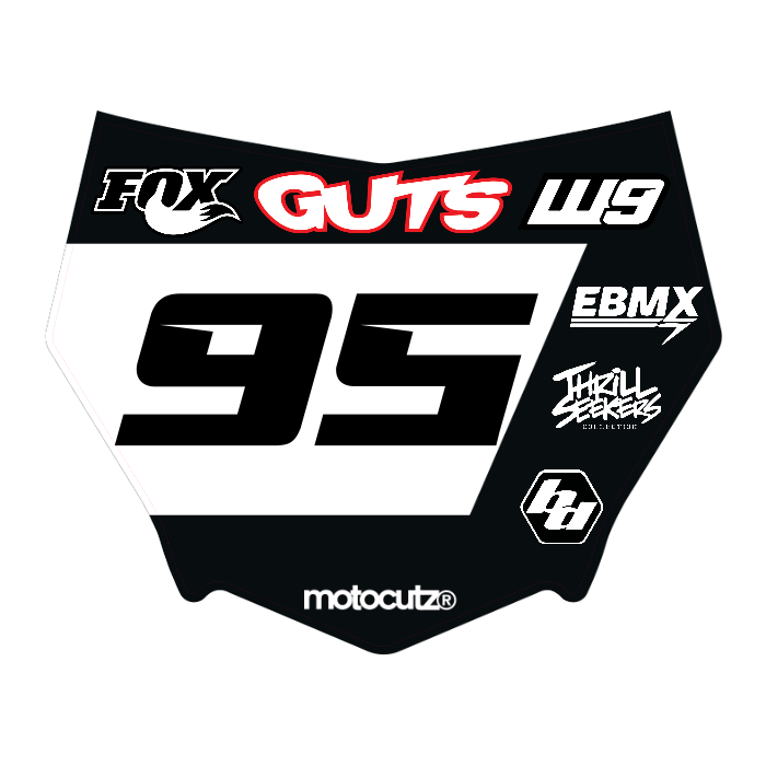 CUSTOM MOTOCUTZ FRONT PLATE DECAL