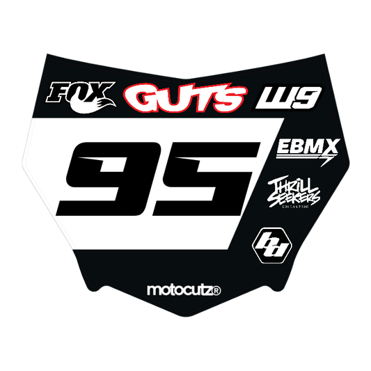 CUSTOM MOTOCUTZ FRONT PLATE DECAL