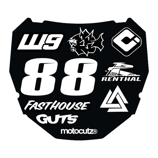 CUSTOM ODI NUMBER PLATE DECAL