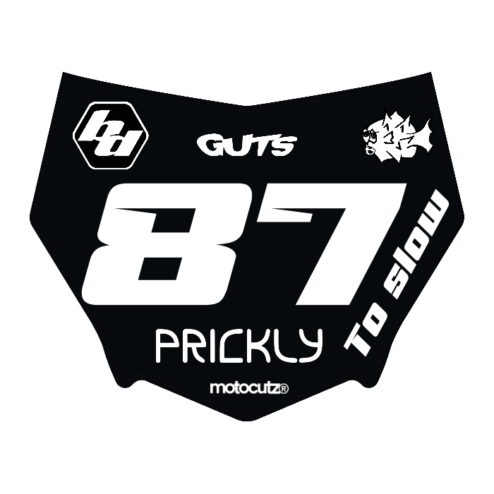 CUSTOM MOTOCUTZ FRONT PLATE DECAL