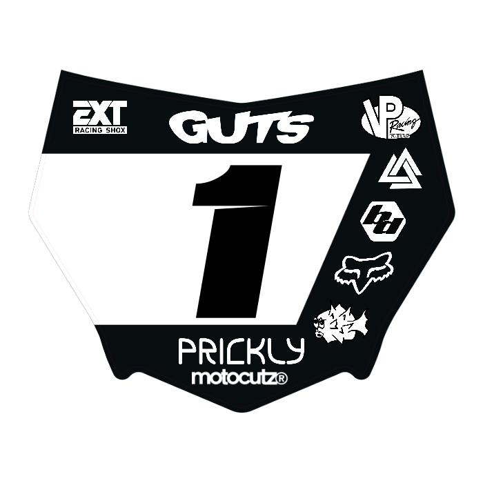 CUSTOM MOTOCUTZ FRONT PLATE DECAL