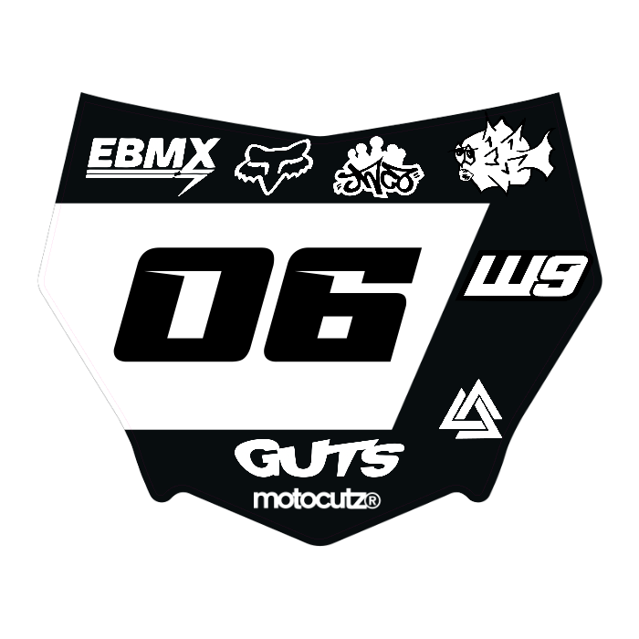 CUSTOM MOTOCUTZ FRONT PLATE DECAL
