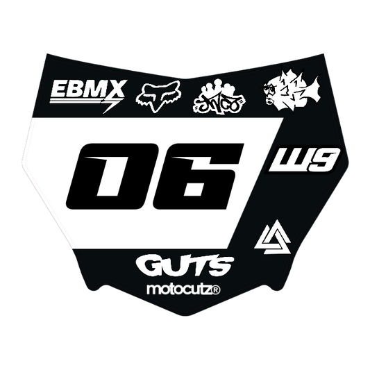 CUSTOM MOTOCUTZ FRONT PLATE DECAL