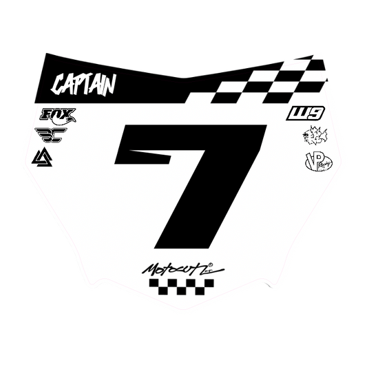 CUSTOM MOTOCUTZ FRONT PLATE DECAL