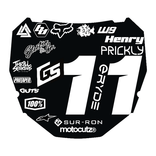 CUSTOM ODI NUMBER PLATE DECAL