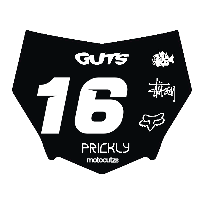 CUSTOM MOTOCUTZ FRONT PLATE DECAL