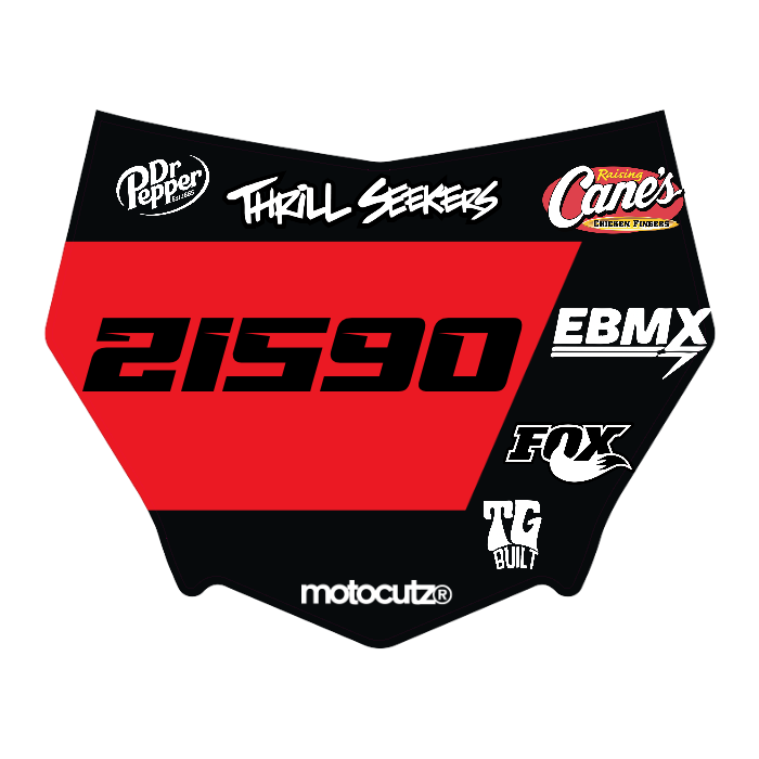 CUSTOM MOTOCUTZ FRONT PLATE DECAL