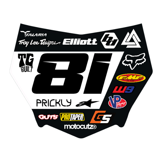 CUSTOM MOTOCUTZ FRONT PLATE DECAL