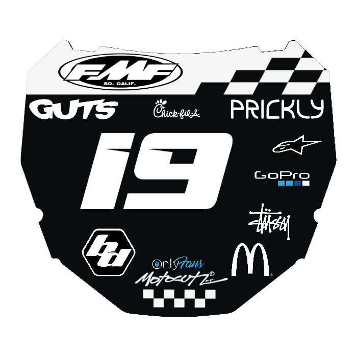 CUSTOM ODI NUMBER PLATE DECAL