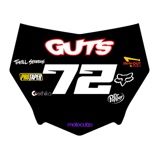 CUSTOM MOTOCUTZ FRONT PLATE DECAL