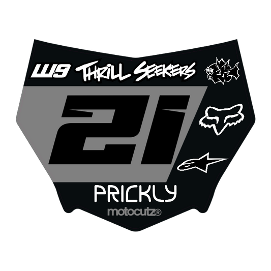 CUSTOM MOTOCUTZ FRONT PLATE DECAL