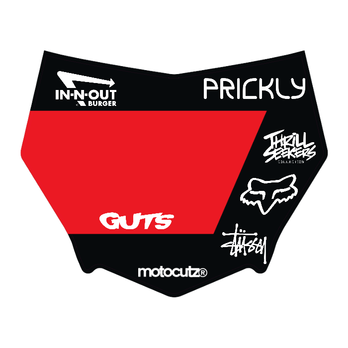CUSTOM MOTOCUTZ FRONT PLATE DECAL