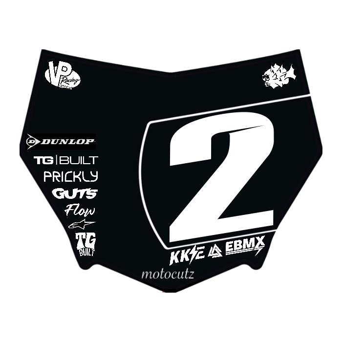 CUSTOM MOTOCUTZ FRONT PLATE DECAL