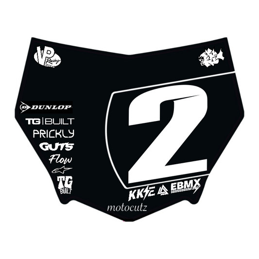 CUSTOM MOTOCUTZ FRONT PLATE DECAL