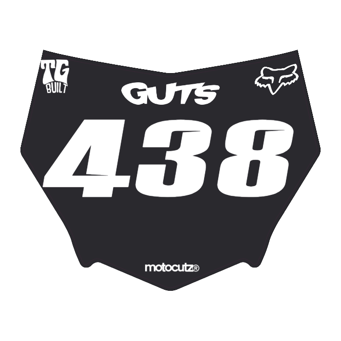 CUSTOM MOTOCUTZ FRONT PLATE DECAL