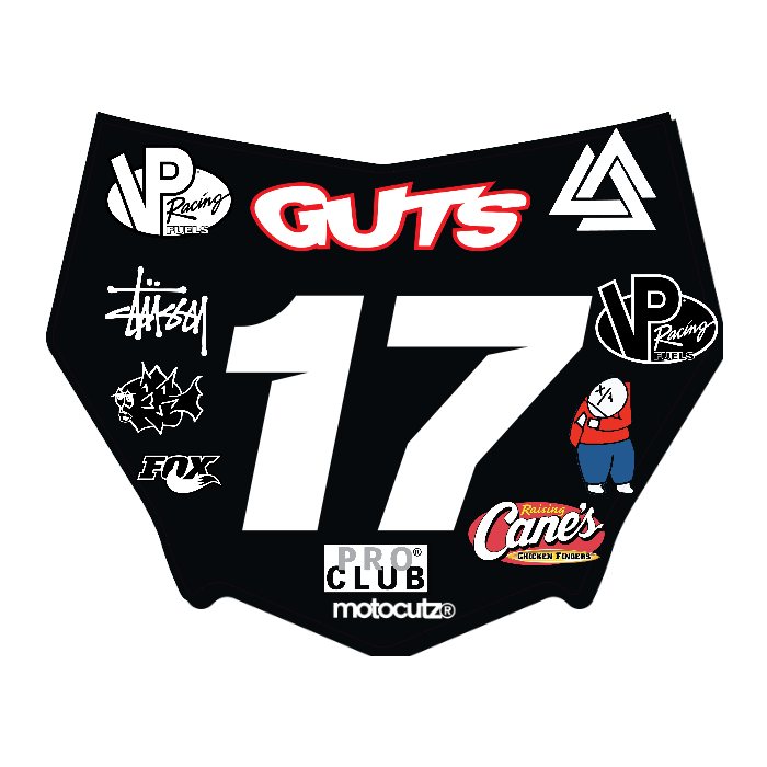 CUSTOM MOTOCUTZ FRONT PLATE DECAL