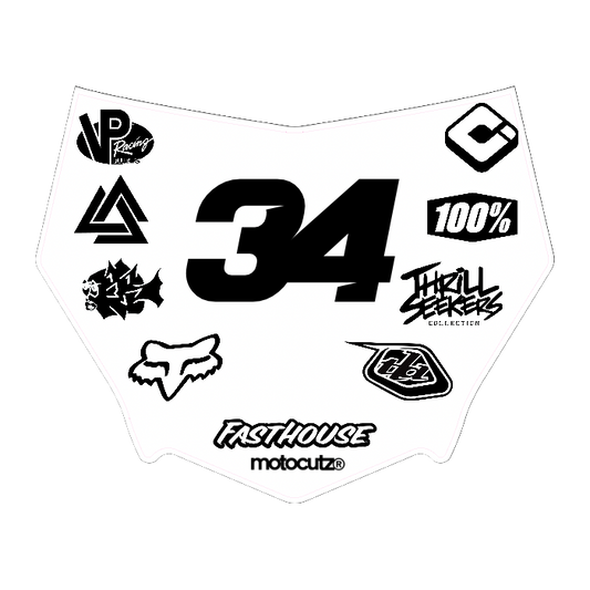 CUSTOM MOTOCUTZ FRONT PLATE DECAL