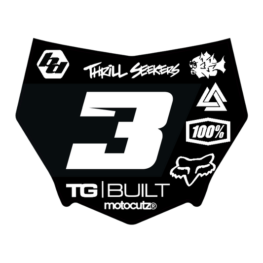 CUSTOM MOTOCUTZ FRONT PLATE DECAL