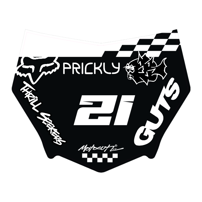 CUSTOM MOTOCUTZ FRONT PLATE DECAL