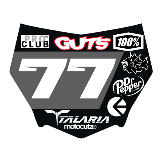 CUSTOM MOTOCUTZ FRONT PLATE DECAL