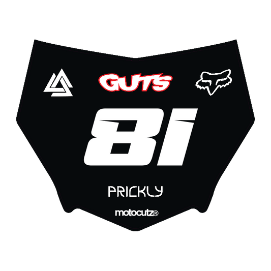 CUSTOM MOTOCUTZ FRONT PLATE DECAL