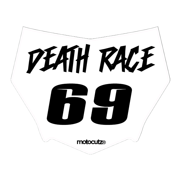 CUSTOM MOTOCUTZ FRONT PLATE DECAL