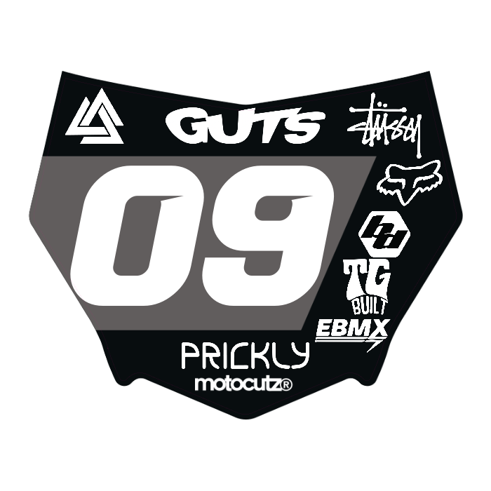 CUSTOM MOTOCUTZ FRONT PLATE DECAL