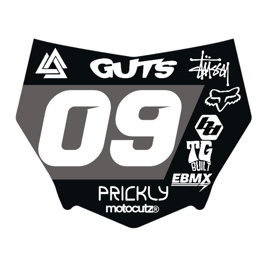CUSTOM MOTOCUTZ FRONT PLATE DECAL