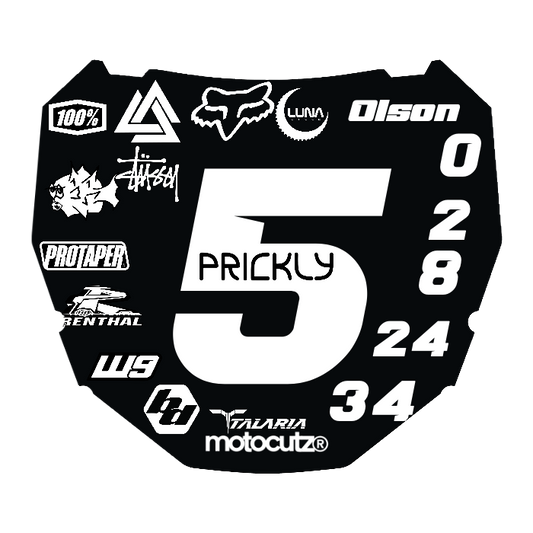 CUSTOM ODI NUMBER PLATE DECAL