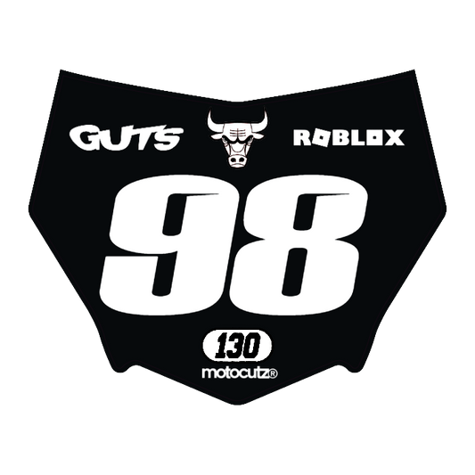 CUSTOM MOTOCUTZ FRONT PLATE DECAL