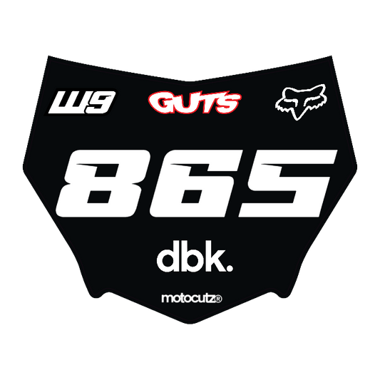 CUSTOM MOTOCUTZ FRONT PLATE DECAL