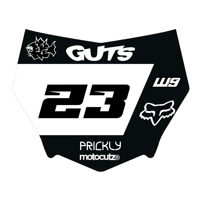 CUSTOM MOTOCUTZ FRONT PLATE DECAL
