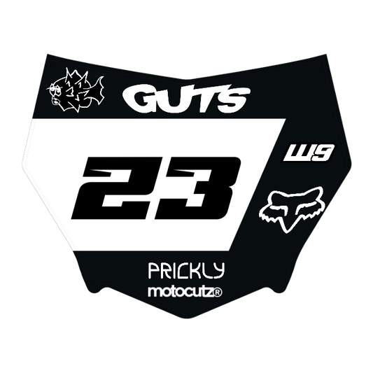 CUSTOM MOTOCUTZ FRONT PLATE DECAL