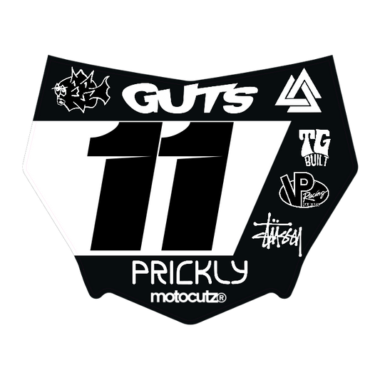 CUSTOM MOTOCUTZ FRONT PLATE DECAL