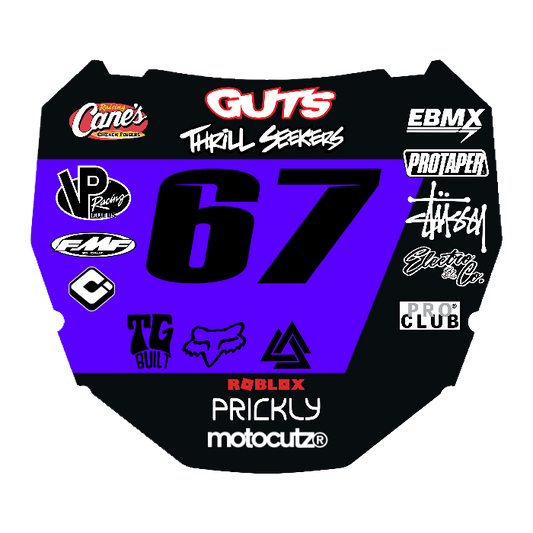 CUSTOM ODI NUMBER PLATE DECAL