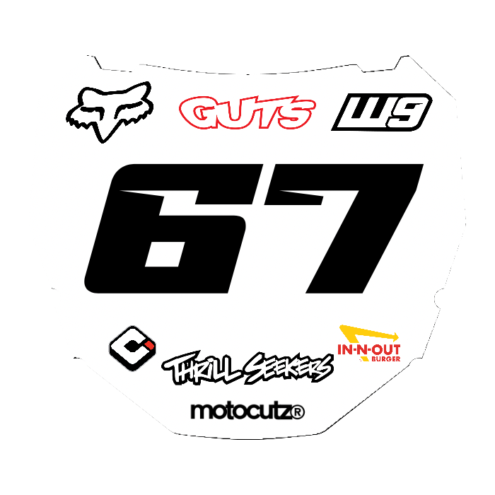 CUSTOM ODI NUMBER PLATE DECAL