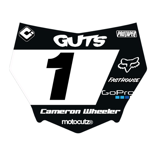 CUSTOM MOTOCUTZ FRONT PLATE DECAL