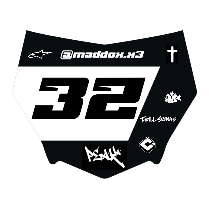 CUSTOM MOTOCUTZ FRONT PLATE DECAL