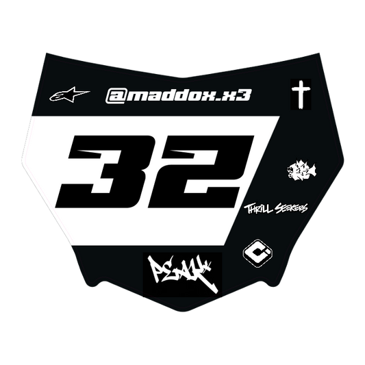 CUSTOM MOTOCUTZ FRONT PLATE DECAL