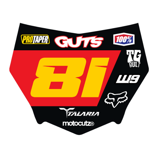 CUSTOM MOTOCUTZ FRONT PLATE DECAL